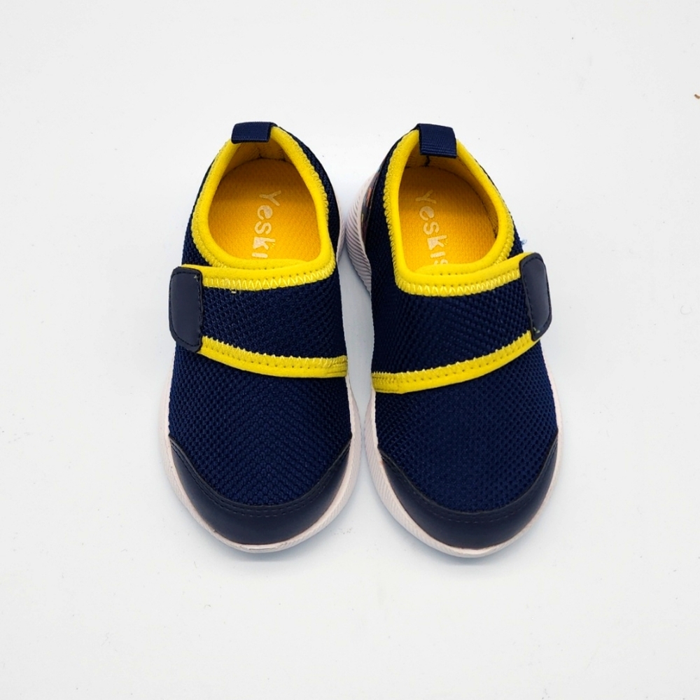 Yeskis Boys Girls Tennis Shoes Slip On LightWeight Dark Blue